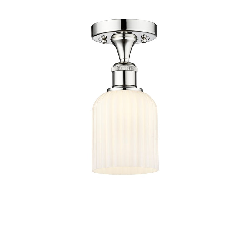 Innovations Edison Bridal Veil 1Lt 5" Semi-Flush, CH/GW - 616-1F-PC-G559-5GWH