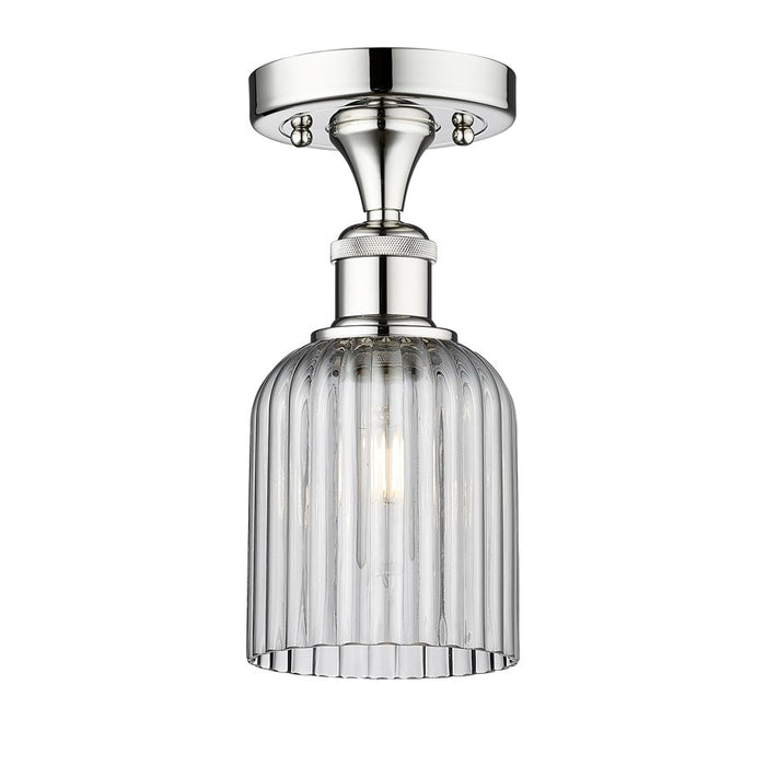 Innovations Edison Bridal Veil 1Lt 5" Semi-Flush, CH/SM - 616-1F-PC-G559-5SM