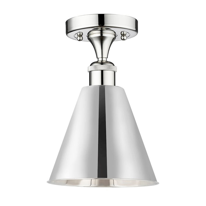 Innovations Edison Cone 1 Light 8" Semi-Flush Mount, Chrome - 616-1F-PC-MBC-8-PC