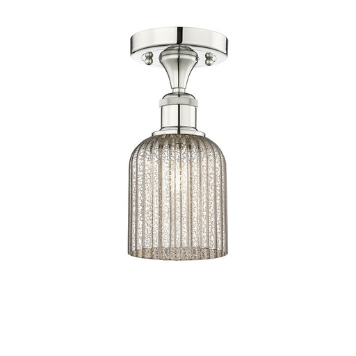 Innovations Edison Bridal Veil 1Lt 5" Semi-Flush, PN/MC - 616-1F-PN-G559-5ME