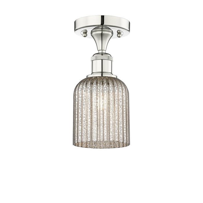 Innovations Edison Bridal Veil 1Lt 5" Semi-Flush, PN/MC - 616-1F-PN-G559-5ME