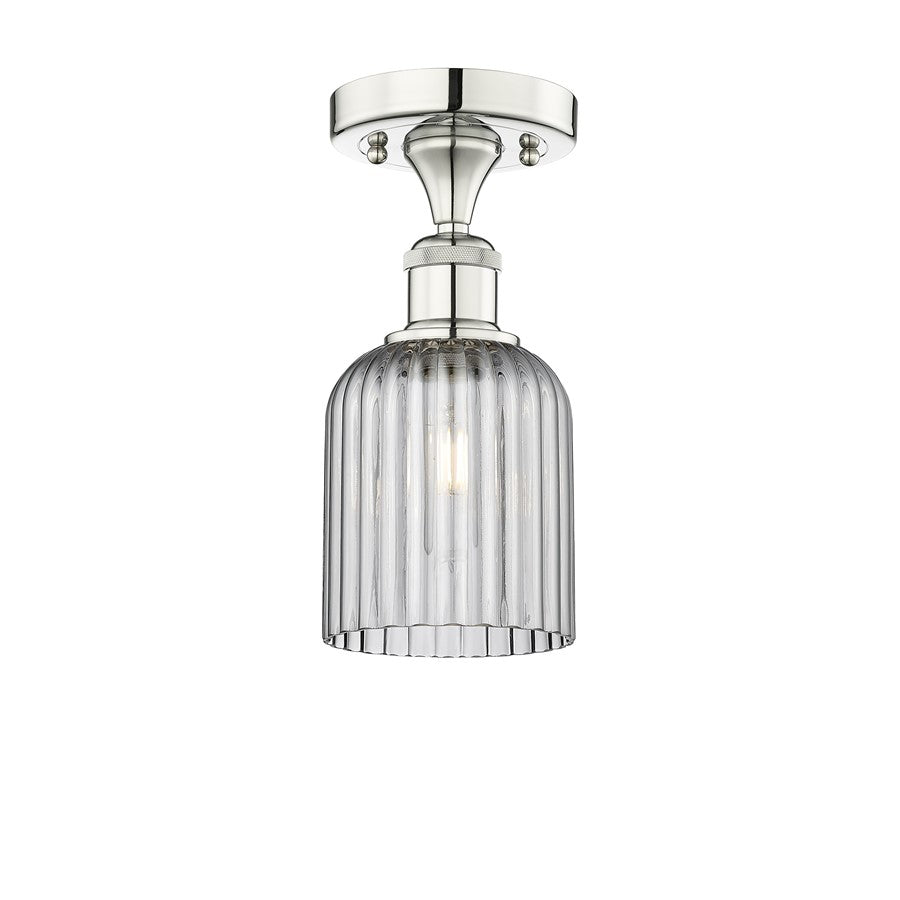 Innovations Edison Bridal Veil 1Lt 5" Semi-Flush, PN/SM - 616-1F-PN-G559-5SM
