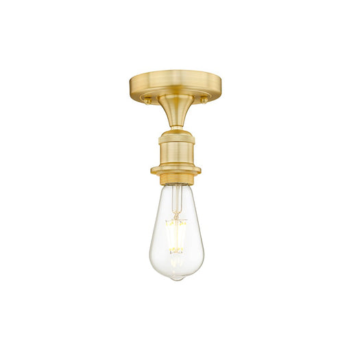Innovations Lighting Bare Bulb 1 Light 2" Semi-Flush Mount, Gold