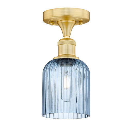Innovations Edison Bridal Veil 1Lt 5" Semi-Flush, Gold/Blue - 616-1F-SG-G559-5BL