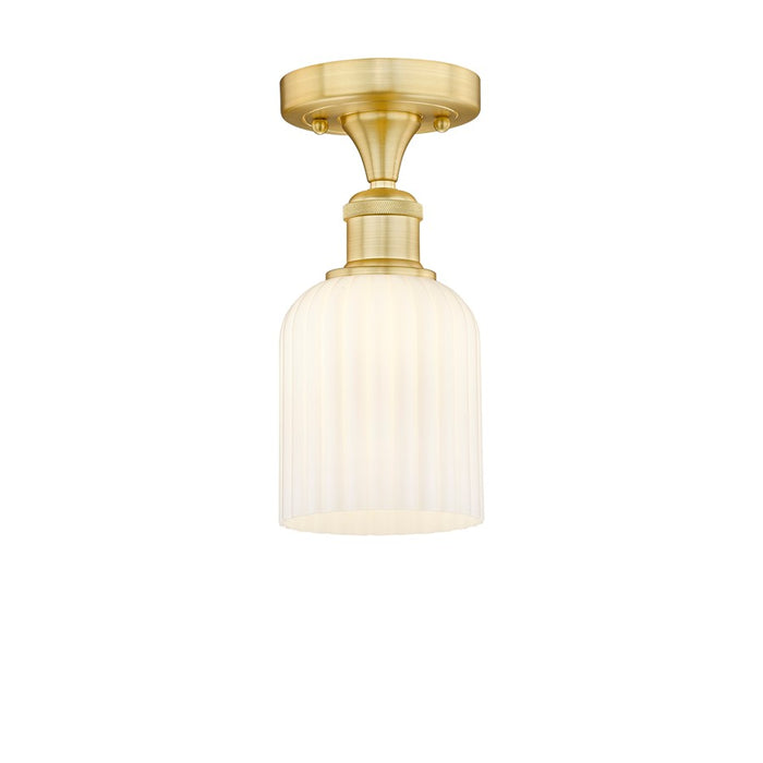 Innovations Edison Bridal Veil 1Lt 5" Semi-Flush, GD/GW - 616-1F-SG-G559-5GWH