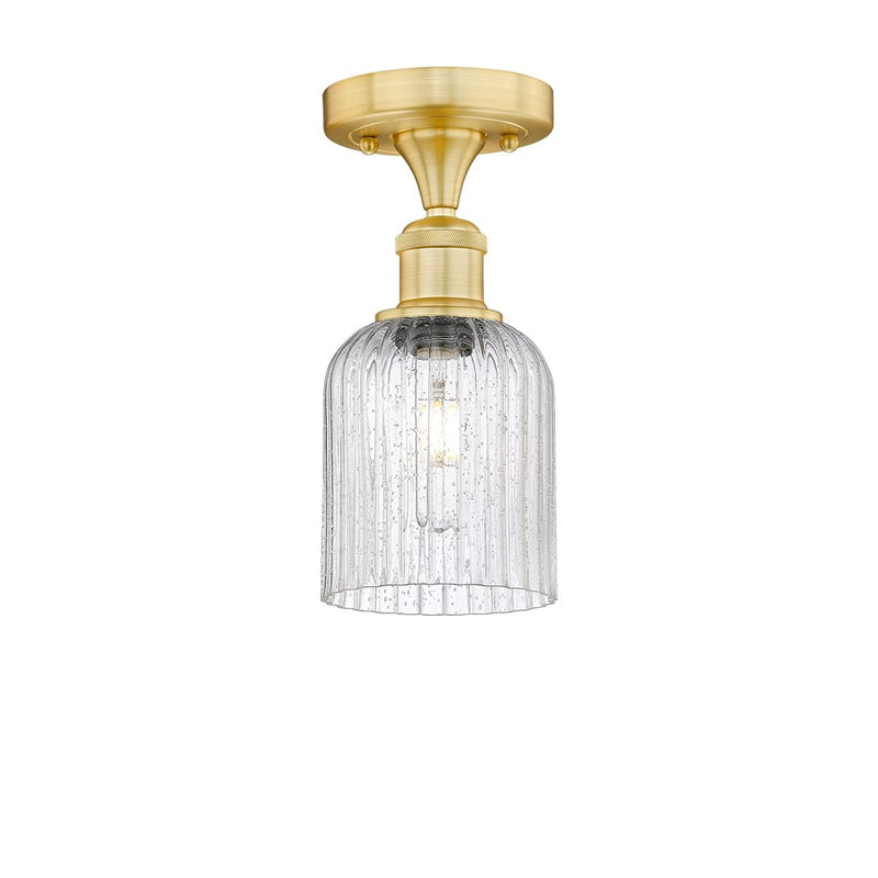 Innovations Edison Bridal Veil 1Lt 5" Semi-Flush, GD/SD - 616-1F-SG-G559-5SDY