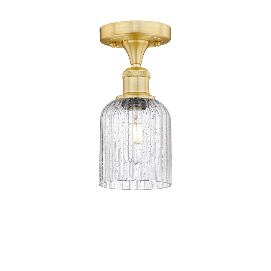 Innovations Edison Bridal Veil 1Lt 5" Semi-Flush, GD/SD - 616-1F-SG-G559-5SDY
