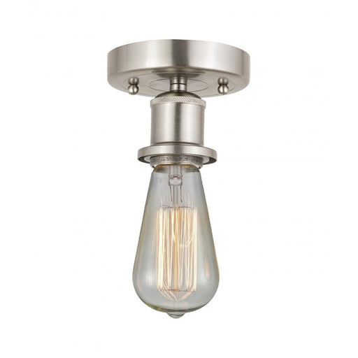 Innovations Edison Bare Bulb 1 Light Semi-Flush, Nickel