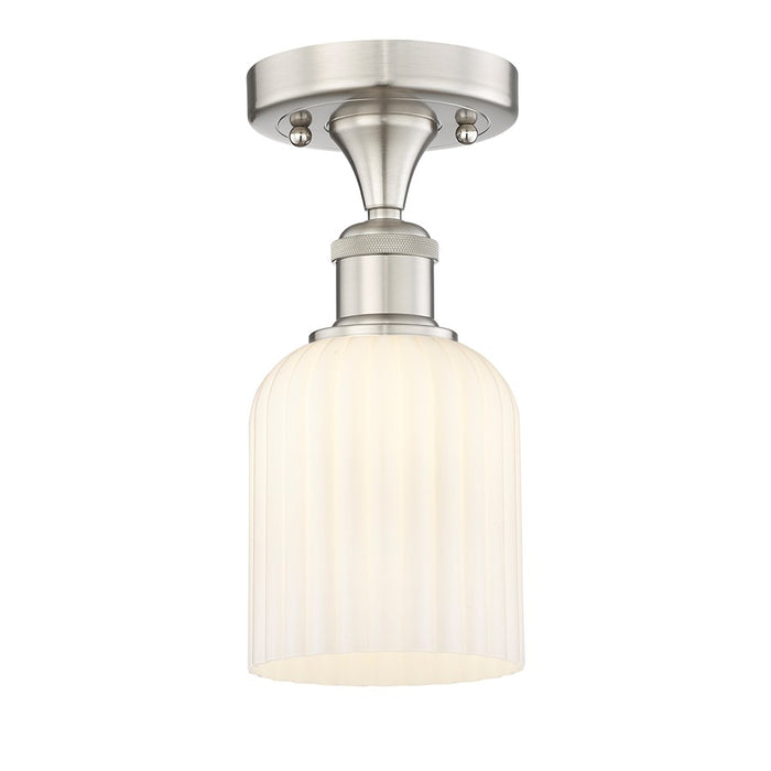 Innovations Edison Bridal Veil 1Lt 5" Semi-Flush, SN/GW - 616-1F-SN-G559-5GWH