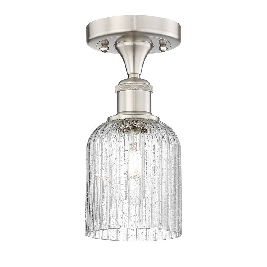 Innovations Edison Bridal Veil 1Lt 5" Semi-Flush, SN/SD - 616-1F-SN-G559-5SDY