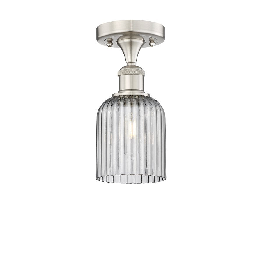Innovations Edison Bridal Veil 1Lt 5" Semi-Flush, SN/SM - 616-1F-SN-G559-5SM
