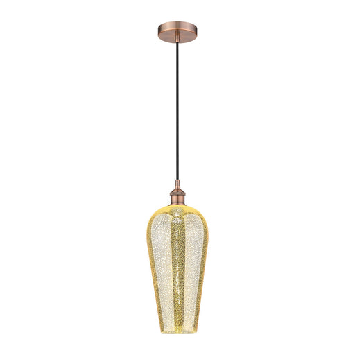 Innovations Chelsea 8in 1-Light Mini Pendant | Industrial Antique Copper and Mercury Glass | Kitchen Island & Dining Room | 8 x | Model 616-1P-AC-G456-8ME