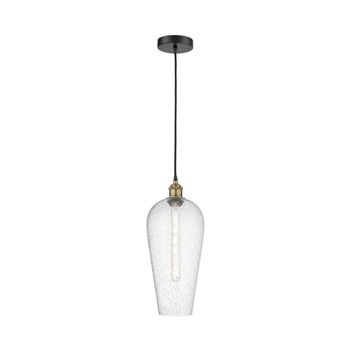 Innovations Chelsea 8in 1-Light Mini Pendant | Industrial Black Antique Brass and Seedy Glass | Kitchen Island & Dining Room | Model 616-1P-BAB-G456-8SDY