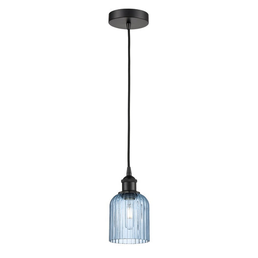 Innovations Edison Bridal Veil 1Lt 5" Cord Mini Pend, BK/BL - 616-1P-BK-G559-5BL