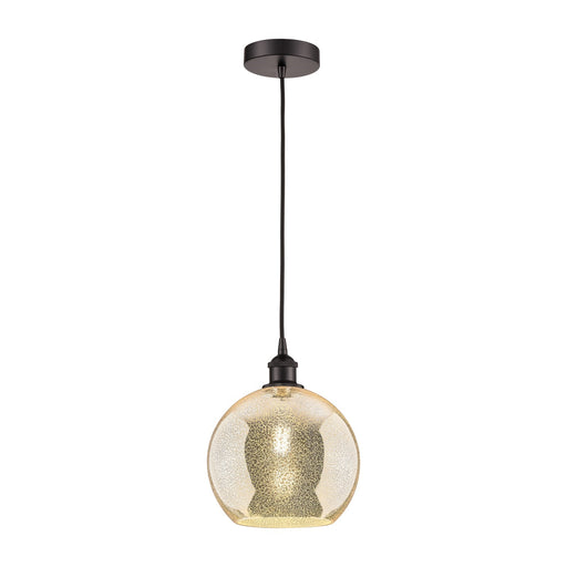 Innovations Athens 10in 1-Light Mini Pendant | Industrial Oil Rubbed Bronze Steel and Mercury Glass | Kitchen Island & Dining | Model 616-1P-OB-G128-10