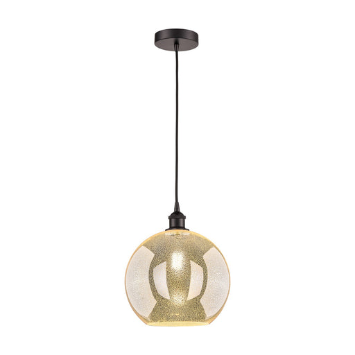 Innovations Athens 12in 1-Light Mini Pendant | Industrial Oil Rubbed Bronze Steel and Mercury Glass | Kitchen Island & Dining | Model 616-1P-OB-G128-12
