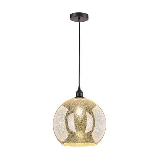 Innovations Athens 14in 1-Light Pendant | Industrial Oil Rubbed Bronze Steel and Mercury Glass | Kitchen Island & Dining Room | Model 616-1P-OB-G128-14