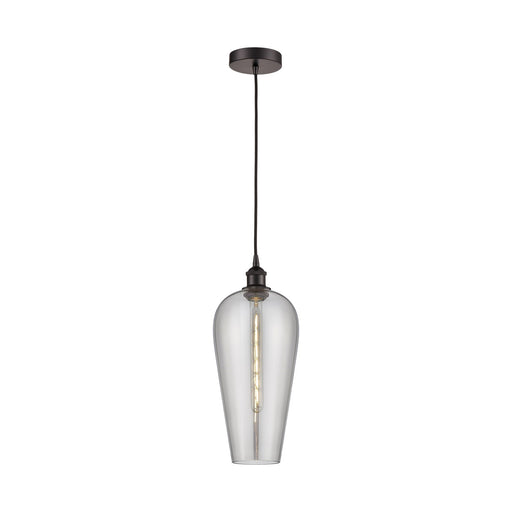Innovations Chelsea 8in 1-Light Mini Pendant | Industrial Oil Rubbed Bronze and Light Smoke Glass | Kitchen Island & Dining | Model 616-1P-OB-G456-8SM