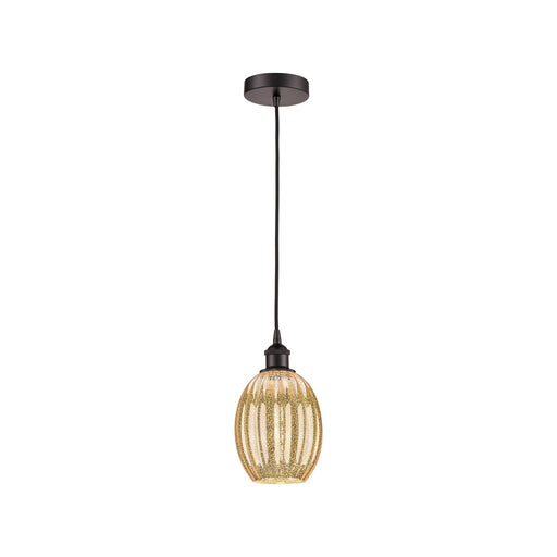 Innovations Preston Bulb 6.25in 1-Light Mini Pendant | Industrial Oil Rubbed Bronze Steel and Mercury Glass | Kitchen Island | Model 616-1P-OB-G459-6ME