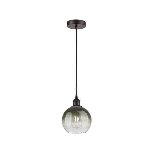 Innovations Brookhaven Globe 8in 1-Light Mini Pendant | Industrial Oil Rubbed Bronze Steel and Slate Glass | Kitchen Island & | Model 616-1P-OB-G483-8SL