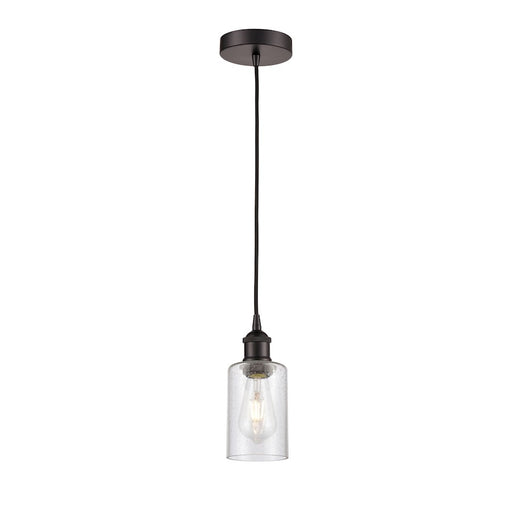 Innovations Clymer 1Lt 4" Cord Mini Pendant, Bronze/Seedy