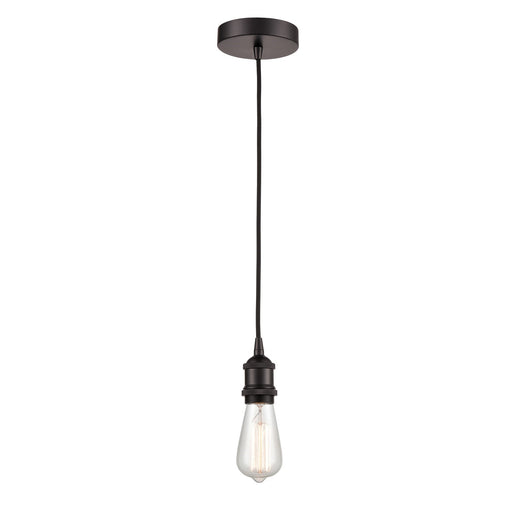 Innovations Edison 1-Light Mini Pendant | Industrial Oil Rubbed Bronze Steel and Bare Bulb | Kitchen Island & Dining Room | 4.75 x | Model 616-1P-OB-LED