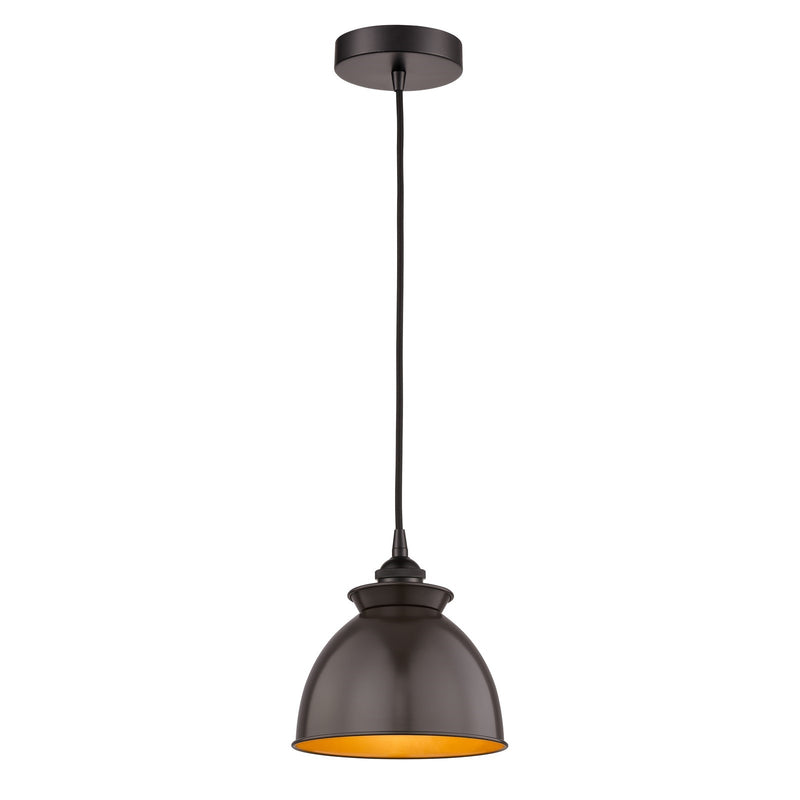 Innovations Adirondack 8.25in 1-Light Mini Pendant | Industrial Oil Rubbed Bronze Steel and Cast Brass Metal Shade | Kitchen | Model 616-1P-OB-M14-OB