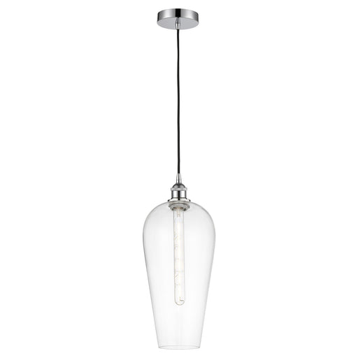Innovations Chelsea 8in 1-Light Mini Pendant | Industrial Polished Chrome Steel and Clear Glass | Kitchen Island & Dining Room | Model 616-1P-PC-G456-8CL