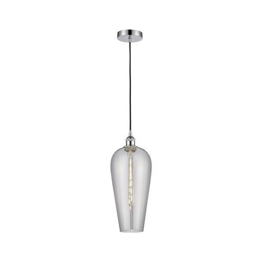 Innovations Chelsea 8in 1-Light Mini Pendant | Industrial Polished Chrome Steel and Light Smoke Glass | Kitchen Island & Dining | Model 616-1P-PC-G456-8SM