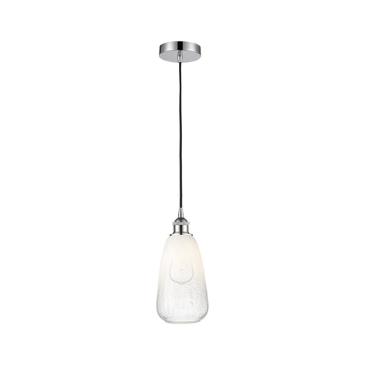 Innovations Brookhaven Almond 6in 1-Light Mini Pendant | Industrial Polished Chrome Steel and Opal Glass | Kitchen Island & | Model 616-1P-PC-G480-6OP