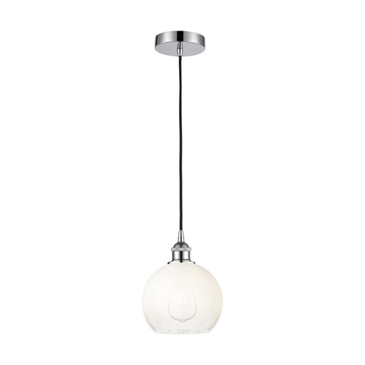 Innovations Brookhaven Globe 8in 1-Light Mini Pendant | Industrial Polished Chrome Steel and Opal Glass | Kitchen Island | 7.88 | Model 616-1P-PC-G483-8OP