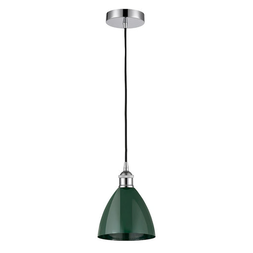 Innovations Plymouth Dome 7.5" Cord Mini Pendant, CH/GR - 616-1P-PC-MBD-75-GR