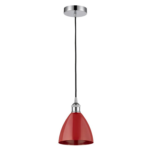 Innovations Plymouth Dome 7.5" Cord Mini Pendant, CH/R - 616-1P-PC-MBD-75-RD