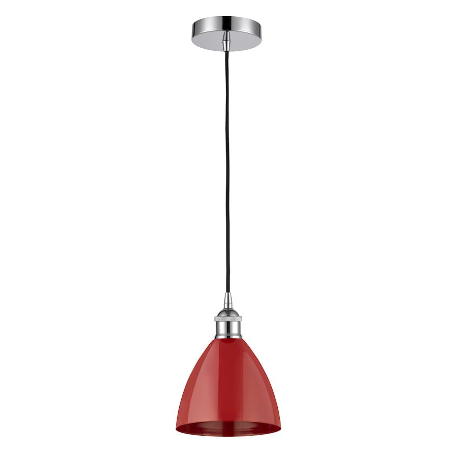 Innovations Plymouth Dome 7.5" Cord Mini Pendant, CH/R - 616-1P-PC-MBD-75-RD