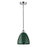 Innovations Plymouth Dome 1-Lt 9" Cord Mini Pendant, CH/GR - 616-1P-PC-MBD-9-GR