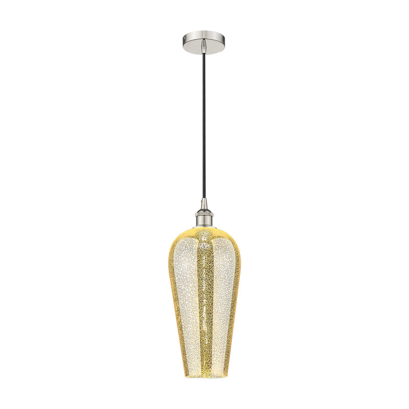 Innovations Chelsea 8in 1-Light Mini Pendant | Industrial Polished Nickel Steel and Mercury Glass | Kitchen Island & Dining | Model 616-1P-PN-G456-8ME
