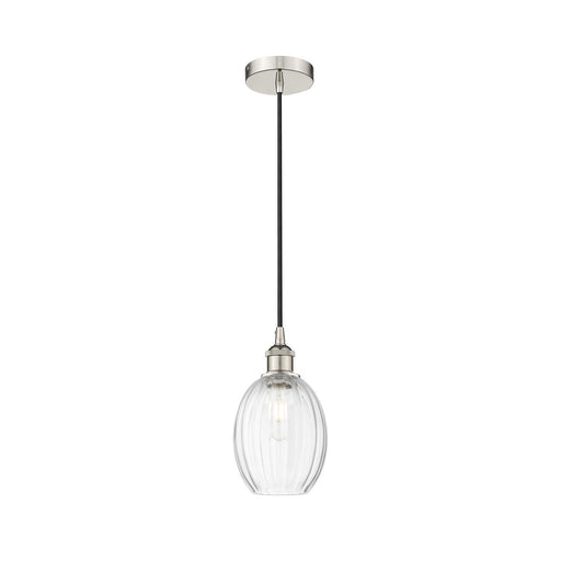 Innovations Preston Bulb 6.25in 1-Light Mini Pendant | Industrial Polished Nickel Steel and Clear Glass | Kitchen Island & | Model 616-1P-PN-G459-6CL