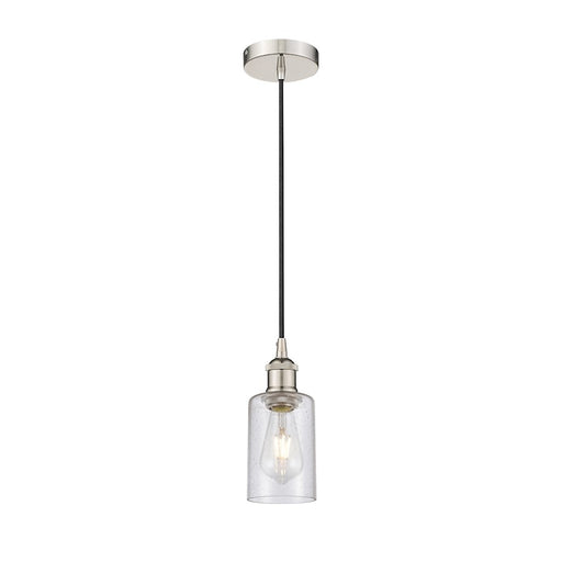 Innovations Clymer 1Lt 4" Cord Mini Pendant, Nickel/Seedy