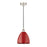 Innovations Plymouth Dome 1-Lt 9" Cord Mini Pendant, PN/Red - 616-1P-PN-MBD-9-RD