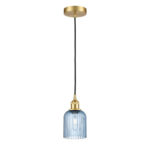 Innovations Edison Bridal Veil 1Lt 5" Cord Mini Pend, GD/BL - 616-1P-SG-G559-5BL