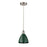 Innovations Plymouth Dome 1-Lt Mini Pendant, Nickel/Green - 616-1P-SN-MBD-75-GR