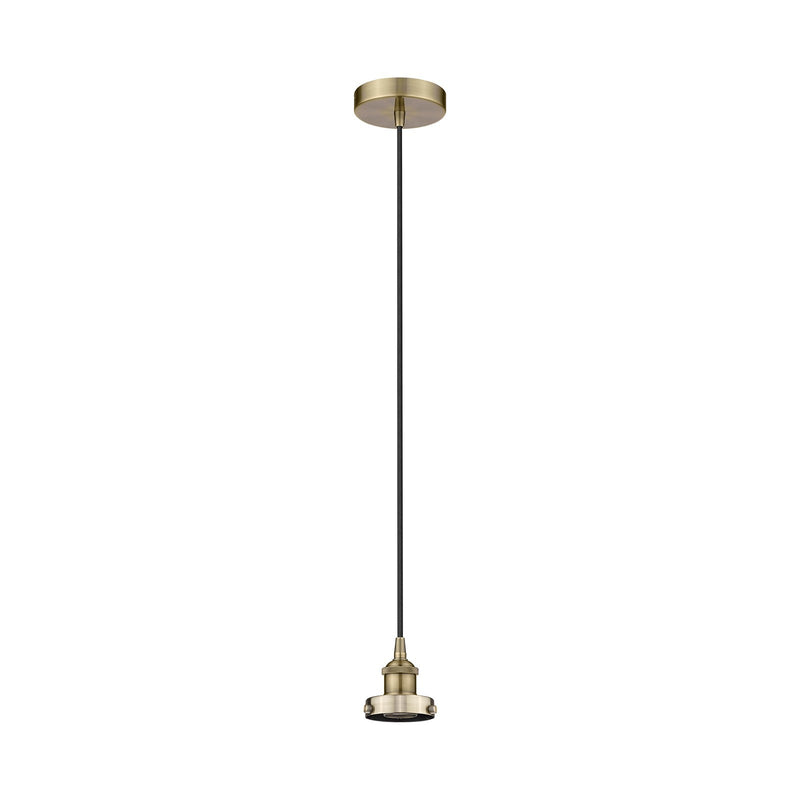 Innovations Lighting Edison 1-Light Mini Pendant | Industrial Antique Brass Steel and Cast Brass | Kitchen Island & Dining Room Accent | Model 616-1PH-AB