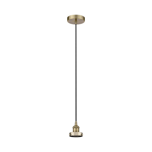 Innovations Lighting Edison 1-Light Mini Pendant | Industrial Antique Brass Steel and Cast Brass | Kitchen Island & Dining Room Accent | Model 616-1PH-AB