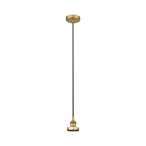 Innovations Lighting Edison 1-Light Mini Pendant | Industrial Brushed Brass Steel and Cast Brass | Kitchen Island & Dining Room | 4.75 | Model 616-1PH-BB