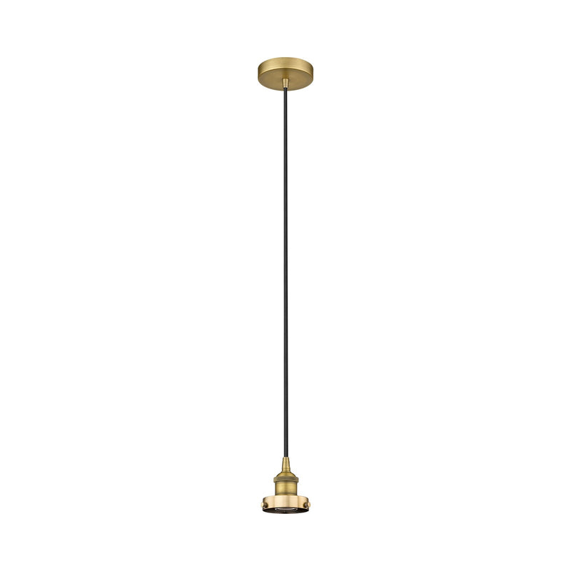 Innovations Lighting Edison 1-Light Mini Pendant | Industrial Brushed Brass Steel and Cast Brass | Kitchen Island & Dining Room | 4.75 | Model 616-1PH-BB