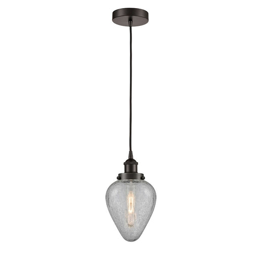 Innovations Geneseo 1Lt 6" Cord Mini Pendant, Bronze/Clear