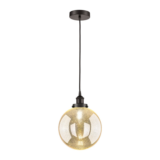 Innovations Beacon 10in 1-Light Mini Pendant | Industrial Oil Rubbed Bronze Steel and Mercury Seeded Glass | Kitchen Island & | Model 616-1PH-OB-G208-10