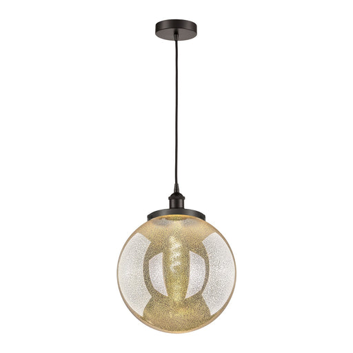 Innovations Beacon 14in 1-Light Mini Pendant | Art Nouveau Oil Rubbed Bronze Steel and Mercury Glass | Kitchen Island & Dining | Model 616-1PH-OB-G208-14