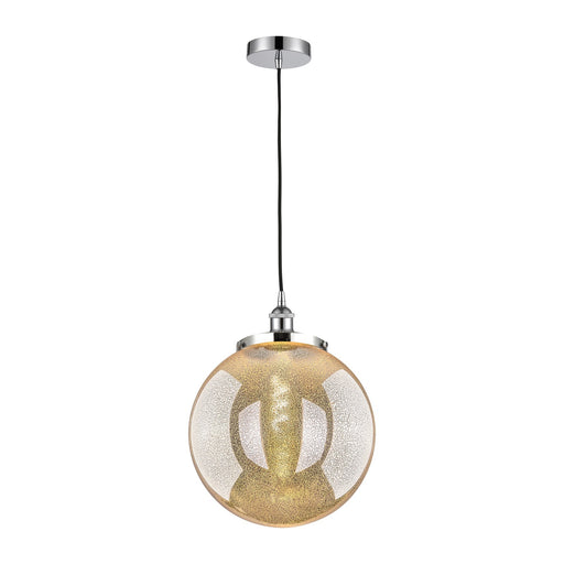 Innovations Beacon 14in 1-Light Mini Pendant | Traditional Polished Chrome and Mercury Glass | Kitchen Island & Dining Room | Model 616-1PH-PC-G208-14
