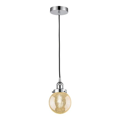 Innovations Beacon 6in 1-Light Mini Pendant | Industrial Polished Chrome and Mercury Seeded Glass | Kitchen Island & Dining Room | Model 616-1PH-PC-G208-6